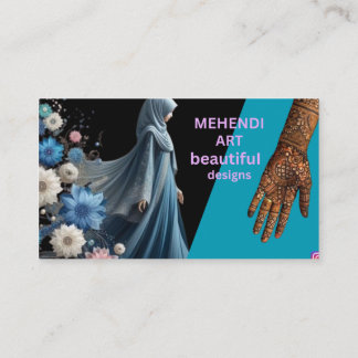 Schöne Mehendi-Kunstgestaltung Visitenkarte