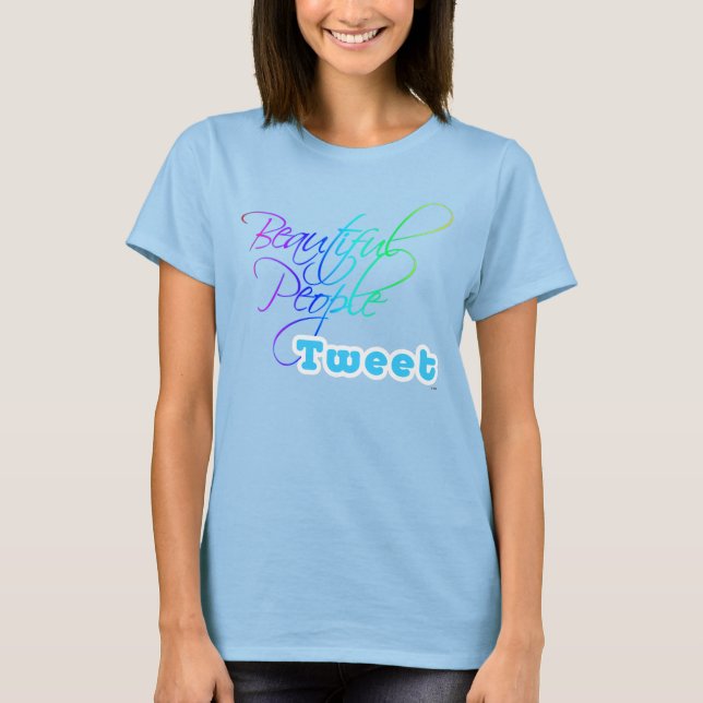 Schöne Menschen Getweetet - Dunkle T - Shirt (Vorderseite)