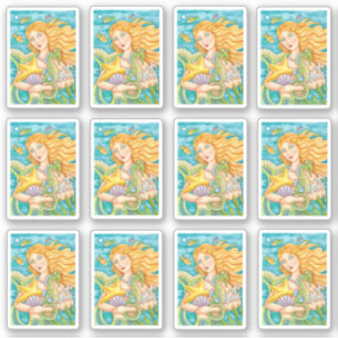 SCHÖNE MERMAID-, STARFISH- & SEEPFERD-SCHÄTZE AUFKLEBER