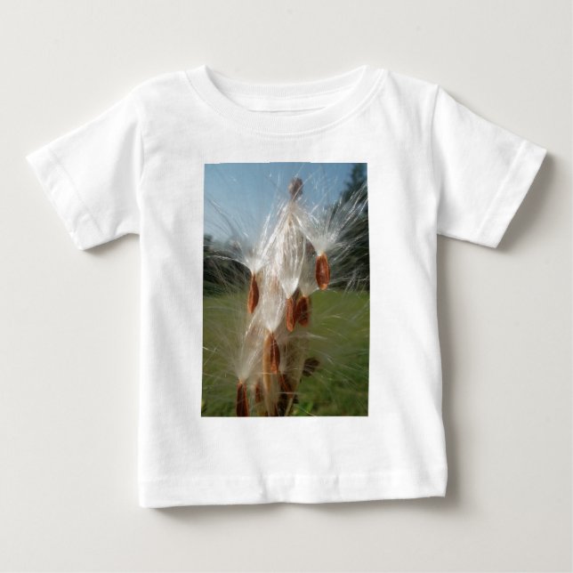 Schöne Milkweed Magie: Ein Skyward-Flugdesign Baby T-shirt (Vorderseite)