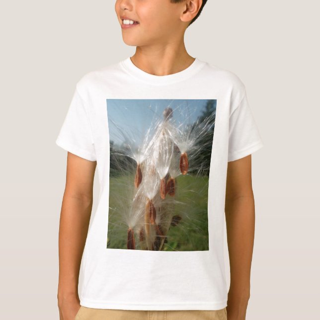 Schöne Milkweed Magie: Ein Skyward-Flugdesign T-Shirt (Vorderseite)