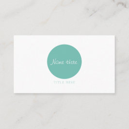 Schöne Minimalistische Circle Business Cards Visitenkarte