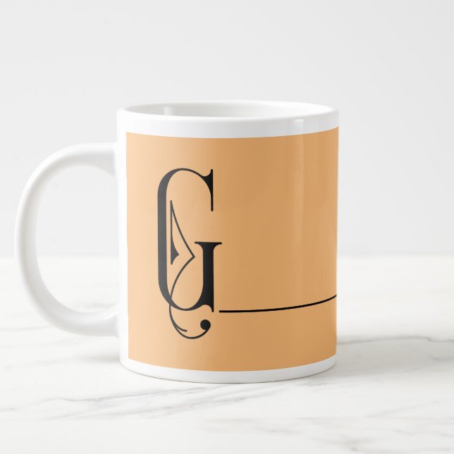 Schöne Minimalistische Elegante Monogram G Jumbo-Tasse (Links)