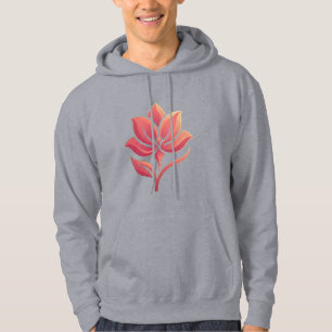 Schöne minimalistische Lotusblumen-Ästhetik-T-Shir Hoodie