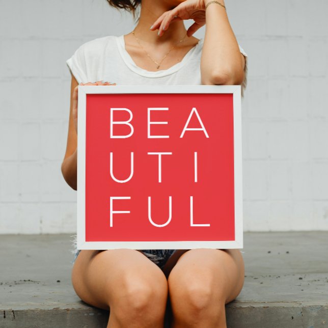 Schöne Minimalistische Mauer Kunst mit rotem Hinte Poster (Von Creator hochgeladen)