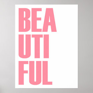 Schöne Minimalistische rosa Typografie Poster