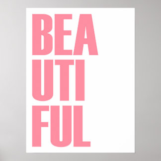 Schöne Minimalistische rosa Typografie Poster