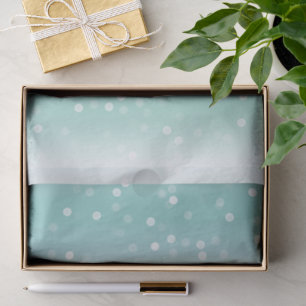 Schöne Mintweiße Bokeh-Punkte Feier Weihnachten Seidenpapier