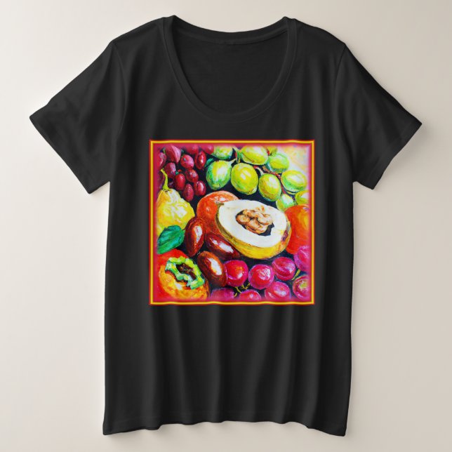Schöne Mischung von Traubenfruchtgemälden. Jetzt k Große Größe T-Shirt (Design vorne)