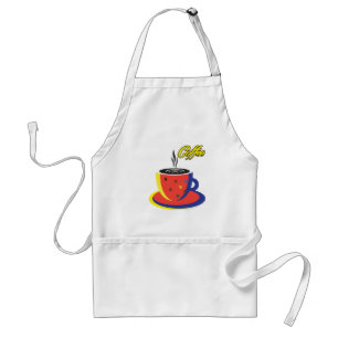 "Schöne Mode Frau Kaffeetasse" Pop-Art-Trend Schürze