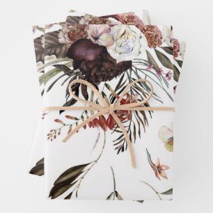 Schöne moderne Blumenmuster-Geschenke Geschenkpapier Set