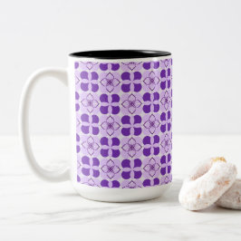 Schöne moderne Blüte Zweifarbige Tasse