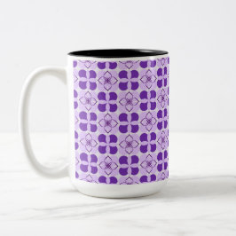 Schöne moderne Blüte Zweifarbige Tasse
