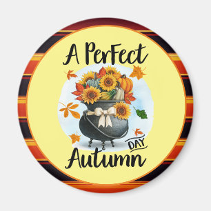 Schöne, moderne Erntedank Herbstkollektion Magnet