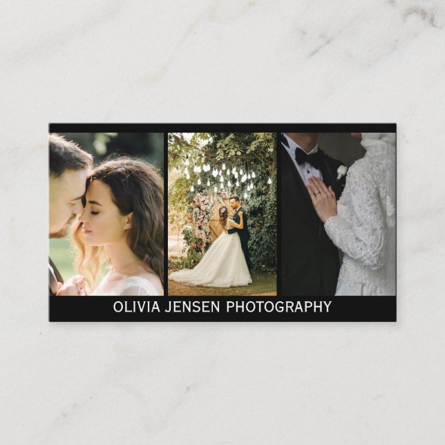 Schöne moderne Fotografin Business Card Visitenkarte (Vorderseite)