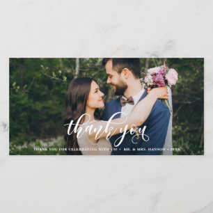 Schöne moderne kalligraphische Hochzeit Vielen Dan Dankeskarte