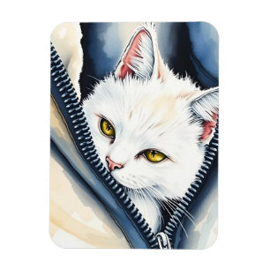 Schöne, moderne Niedliche Aquarellkatze Magnet