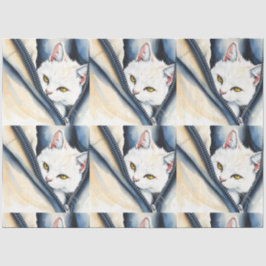Schöne, moderne Niedliche Aquarellkatze Seidenpapier