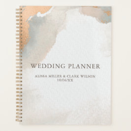 Schöne moderne Wasserfarbe Abstrakte Rose Gold Planer