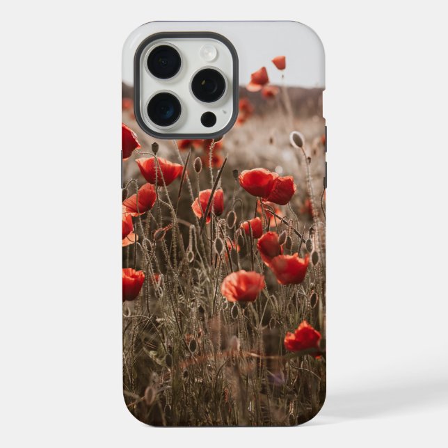 schöne Mohnblumen iPhone 15 Pro Max Hülle (Rückseite)