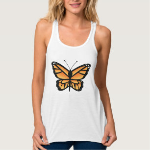 Schöne Monarch Orange Butterfly Illustration Tank Top