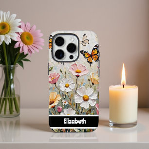 Schöne Monarchschmetterlinge farbenfrohe Wildblume iPhone 16 Pro Hülle