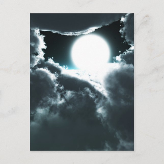 Schöne Mondlandschaft Postkarte (Vorderseite)