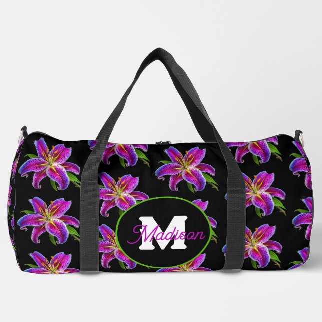 Schöne monogrammierte Reisetasche Duffle Bag (Vorderseite)