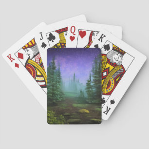Schöne Moonlight Wilderness Szene Spielkarten