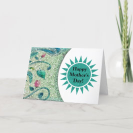 Schöne Mosaik-Blumenkarte Feiertagskarte