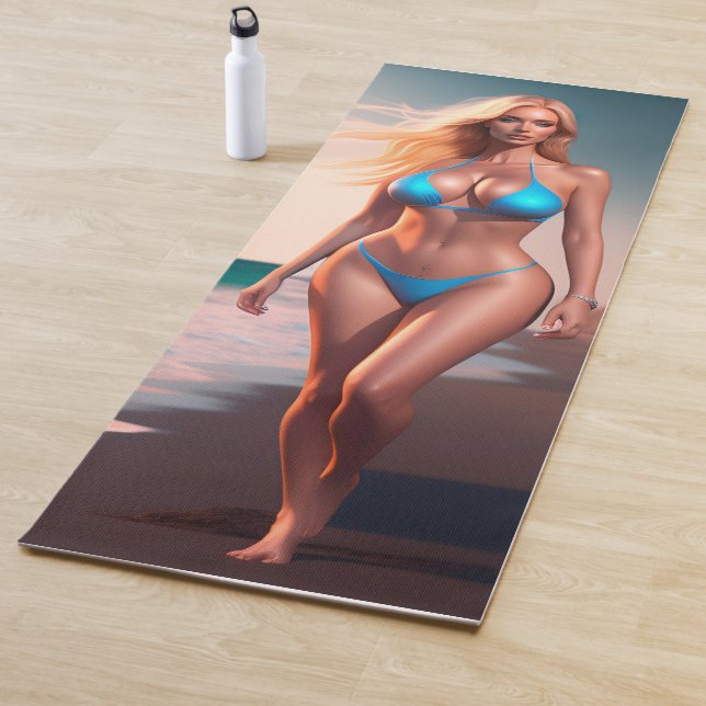 Schöne Motivation Strand Bikini Mädchen Yoga Mat Yogamatte (Beispiel)