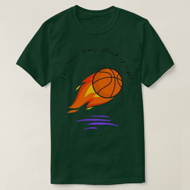 Schöne motivierend Zitate fallen siebenmal auf T-Shirt (Design vorne)