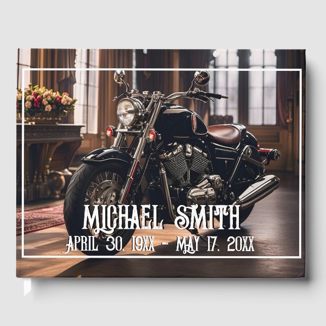 Schöne Motorradfeier Gästebuch (Vorderseite)