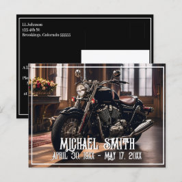 Schöne Motorradfeier Postkarte