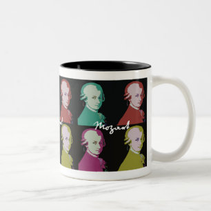 Schöne Mozart-Tasse Zweifarbige Tasse