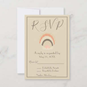 Schöne Muschel-RSVP-Einladung Einladung