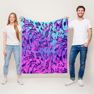 Schöne Musik Aqua Blue Pink Warme Fleece