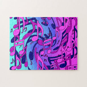 Schöne Musik Rosa Lila blaues musikalisches Muste