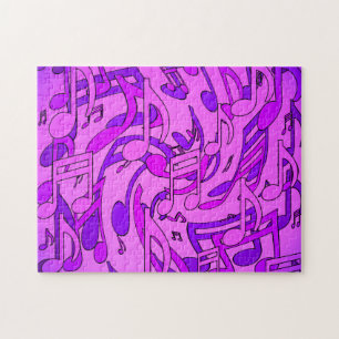 Schöne Musik Upbeat Lila Noten Pink