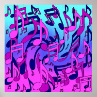 Schöne Musik Upbeat Lila Noten Pink