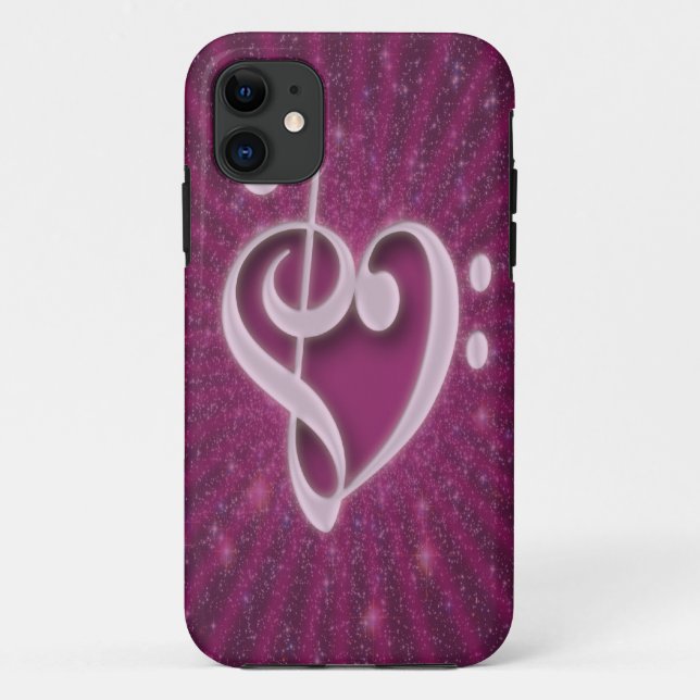 Schöne Musiknoten als Herzform Case-Mate iPhone Hülle (Rückseite)