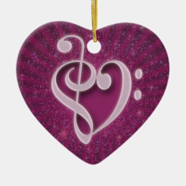 Schöne Musiknoten Keramikornament (Vorne)
