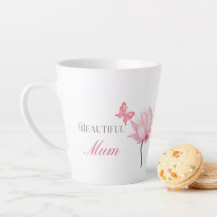 Schöne Mutter Floral Schmetterling, Elegante Mütte Milchtasse