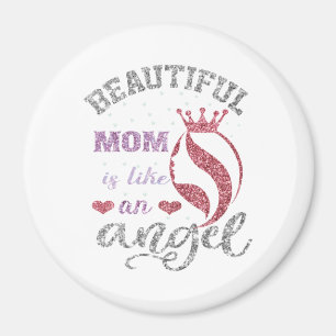 Schöne Mutter ist wie ein Engel Magnet