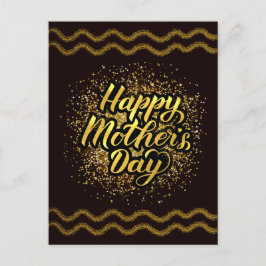 Schöne Mutter-Tag Golden Foil Postkarte