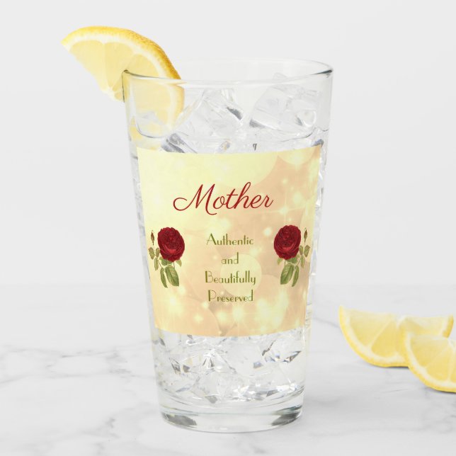 Schöne Mutter Zitat Glas (Vorderseite Ice)