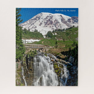 Schöne Myrtle Falls & Mount Rainier