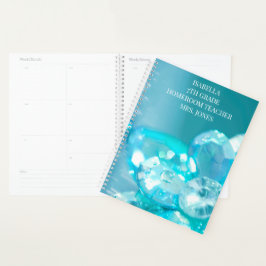 Schöne Mystical Blue Jewels School Planer