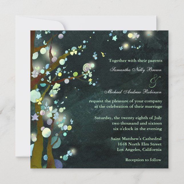 Schöne Nacht:Hochzeitseinladungen Einladung (Vorderseite)