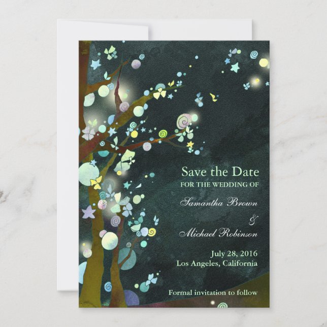 Schöne Nacht: Save the Date Einladungen (Vorderseite)